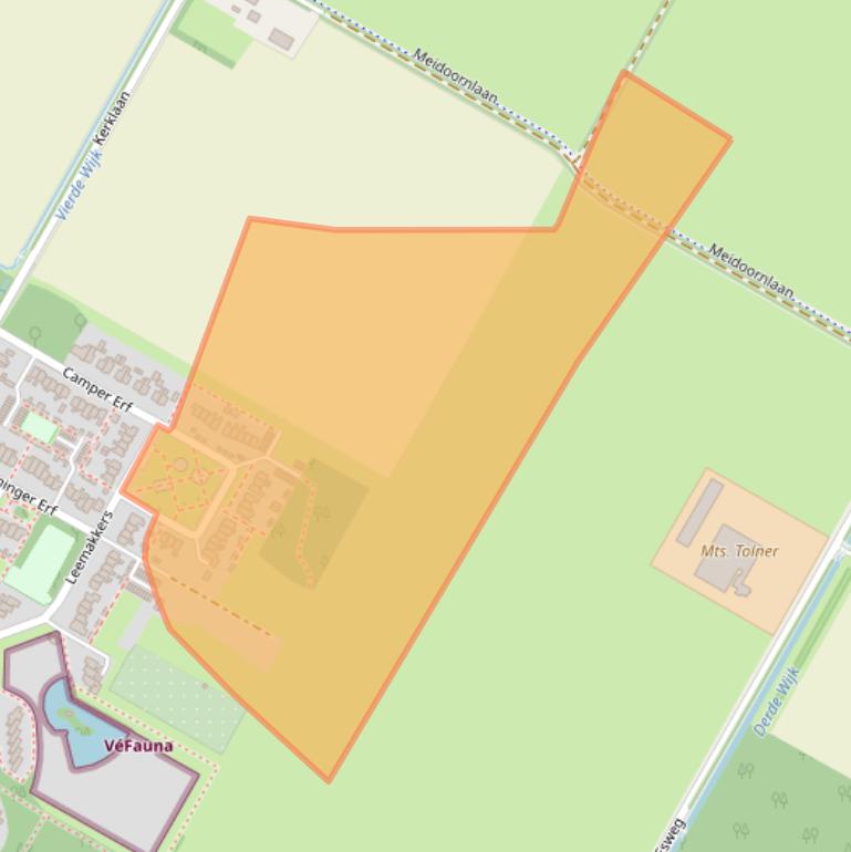 Kaart van postcodegebied 9341BR.