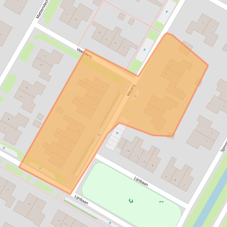 Kaart van postcodegebied 9341BZ.