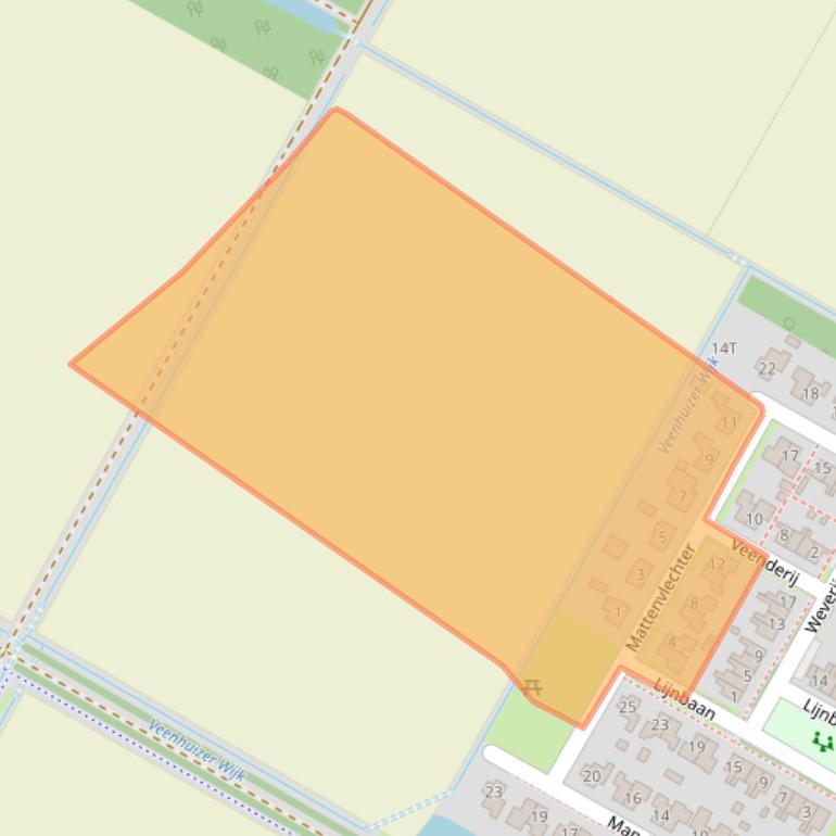 Kaart van postcodegebied 9341CB.