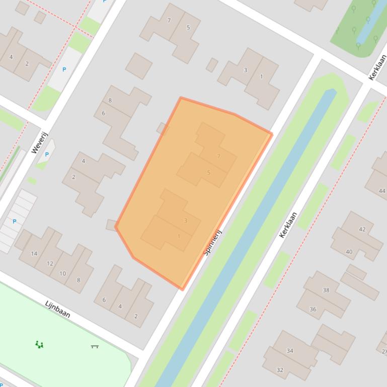 Kaart van postcodegebied 9341CD.