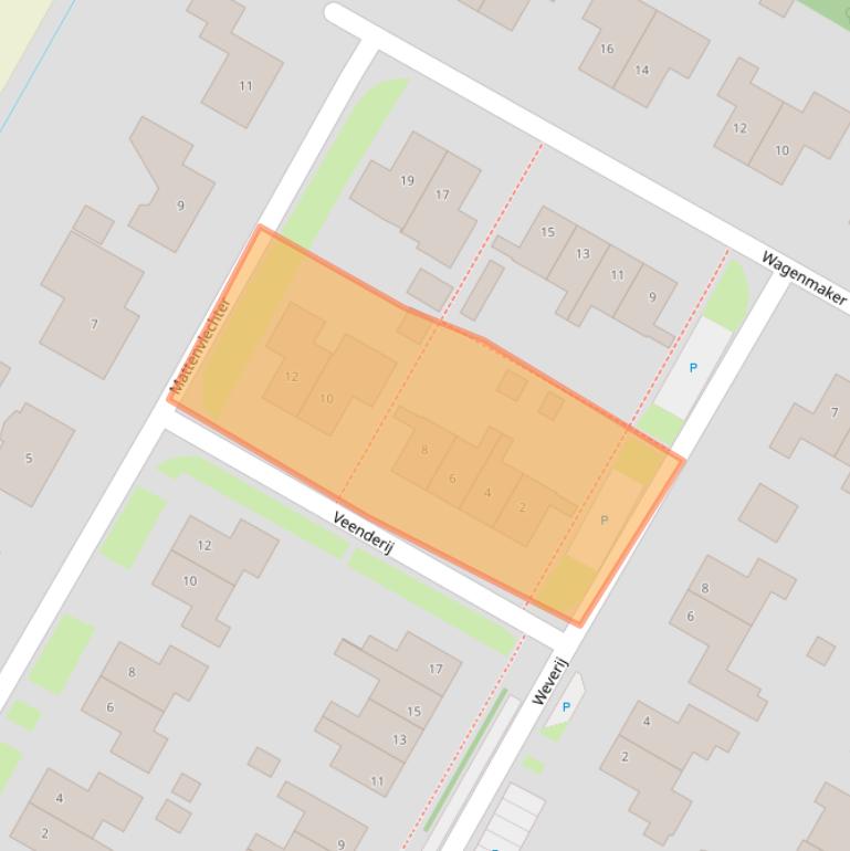 Kaart van postcodegebied 9341CE.