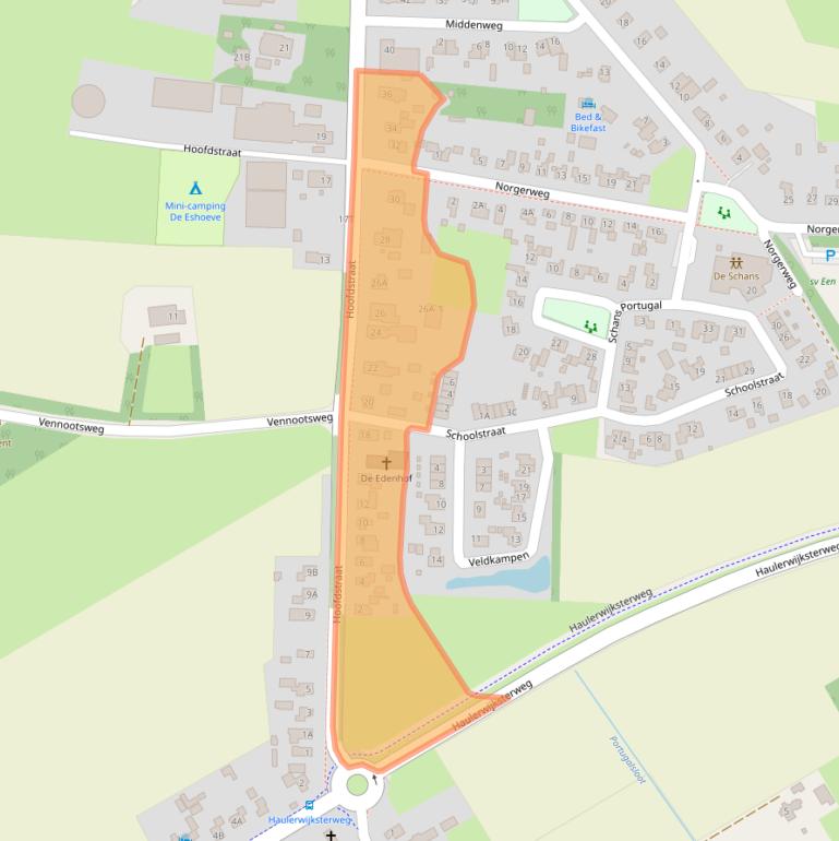 Kaart van postcodegebied 9342PC.