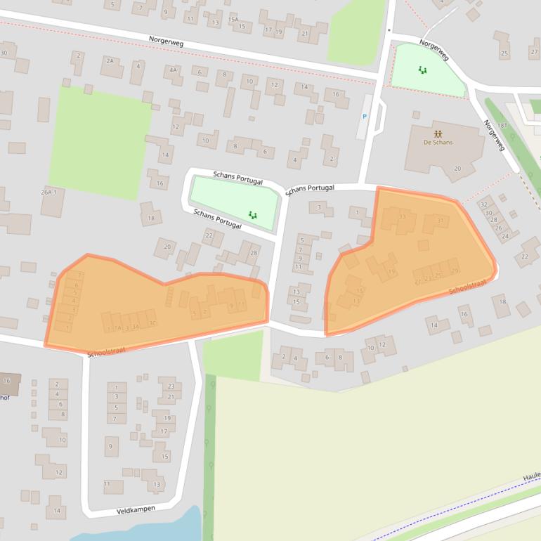 Kaart van postcodegebied 9342PE.