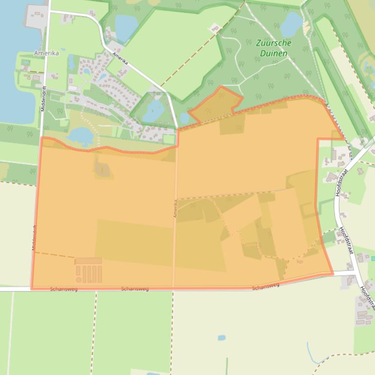 Kaart van postcodegebied 9342TB.