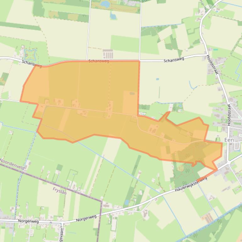 Kaart van postcodegebied 9342TE.