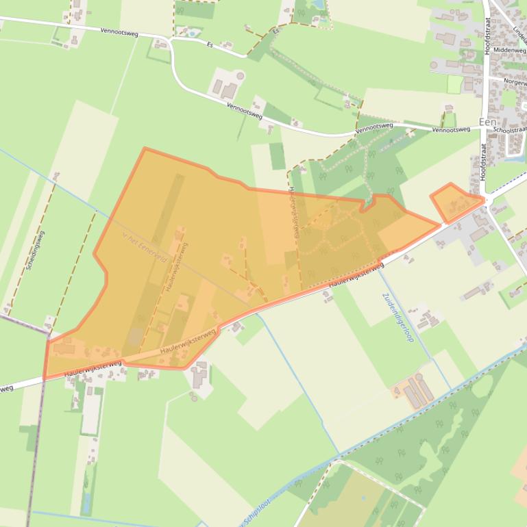 Kaart van postcodegebied 9342TK.