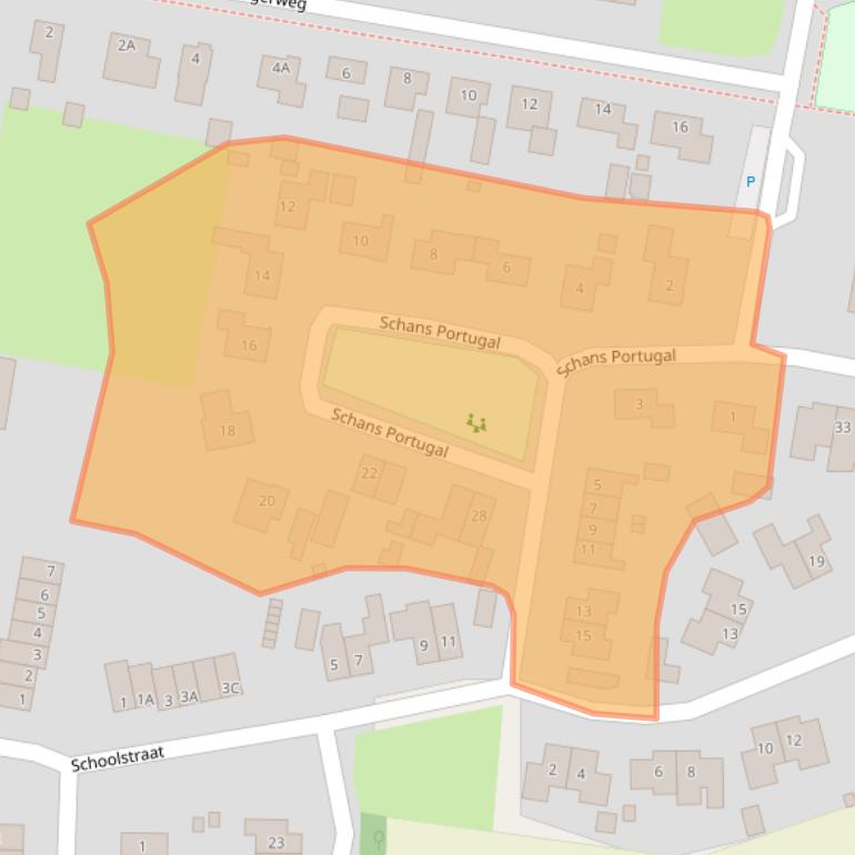 Kaart van postcodegebied 9342TM.