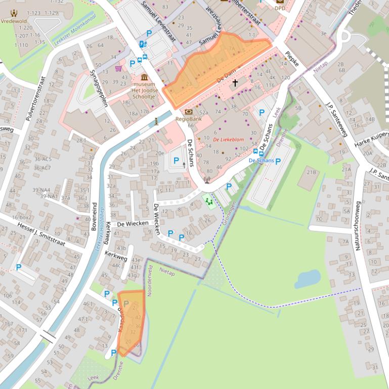 Kaart van postcodegebied 9351AL.