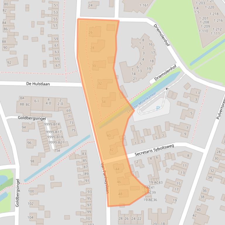 Kaart van postcodegebied 9351CH.