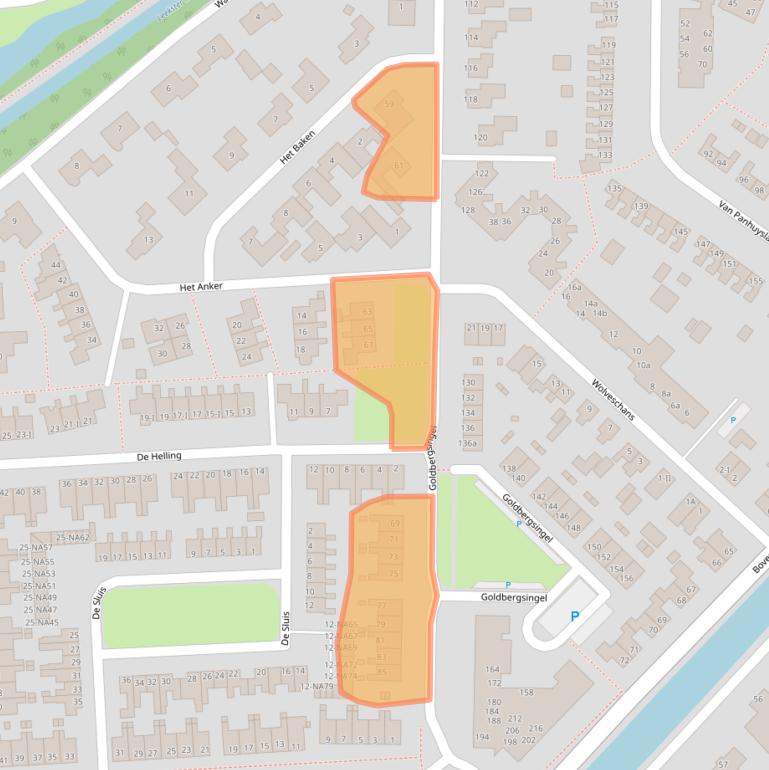 Kaart van postcodegebied 9351CM.