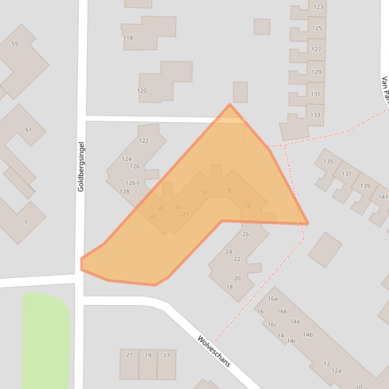 Kaart van postcodegebied 9351CW.