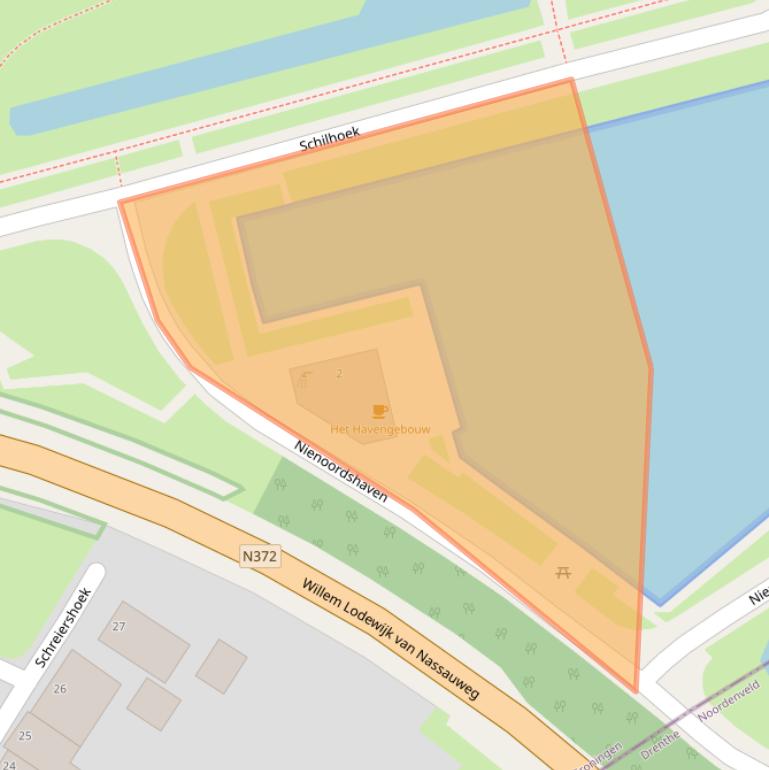 Kaart van postcodegebied 9351CZ.