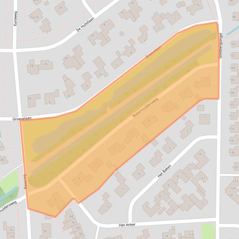 Kaart van postcodegebied 9351DT.