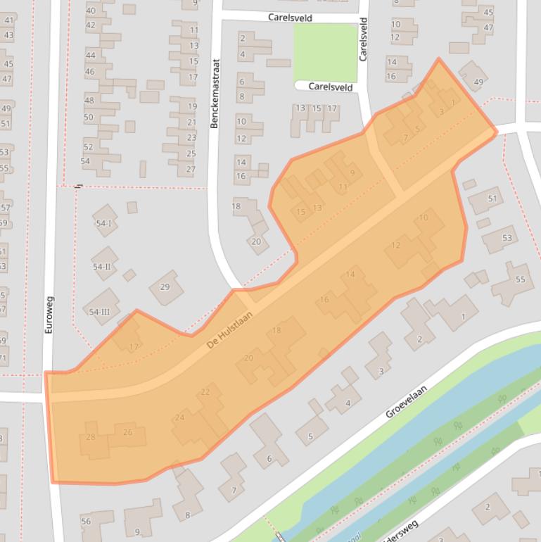 Kaart van postcodegebied 9351EA.