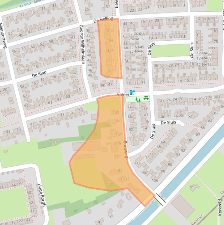 Kaart van postcodegebied 9351ES.