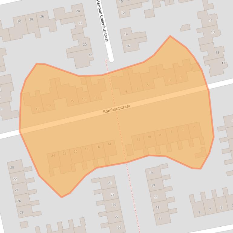 Kaart van postcodegebied 9351GE.