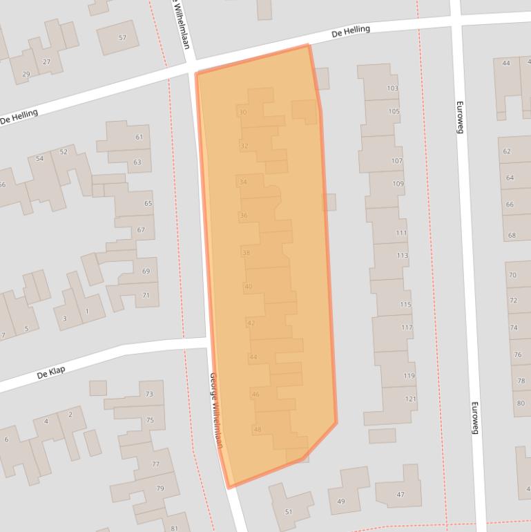 Kaart van postcodegebied 9351GM.