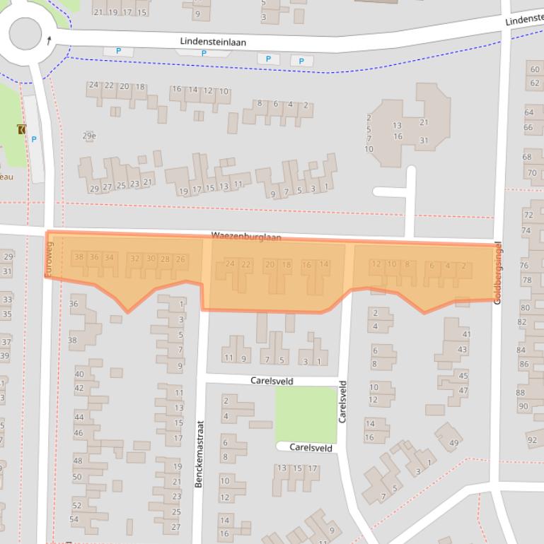 Kaart van postcodegebied 9351HD.