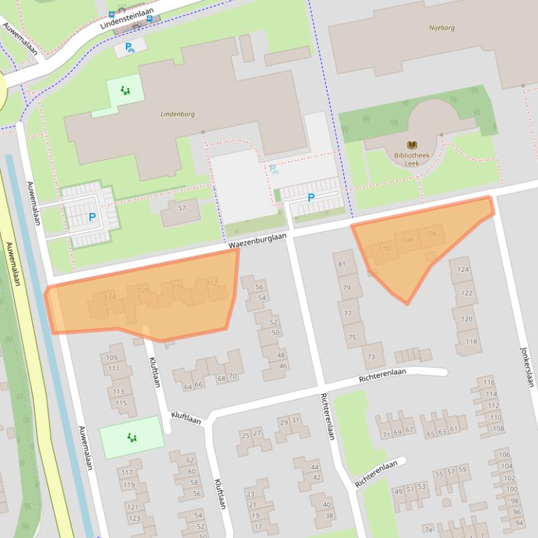 Kaart van postcodegebied 9351HH.