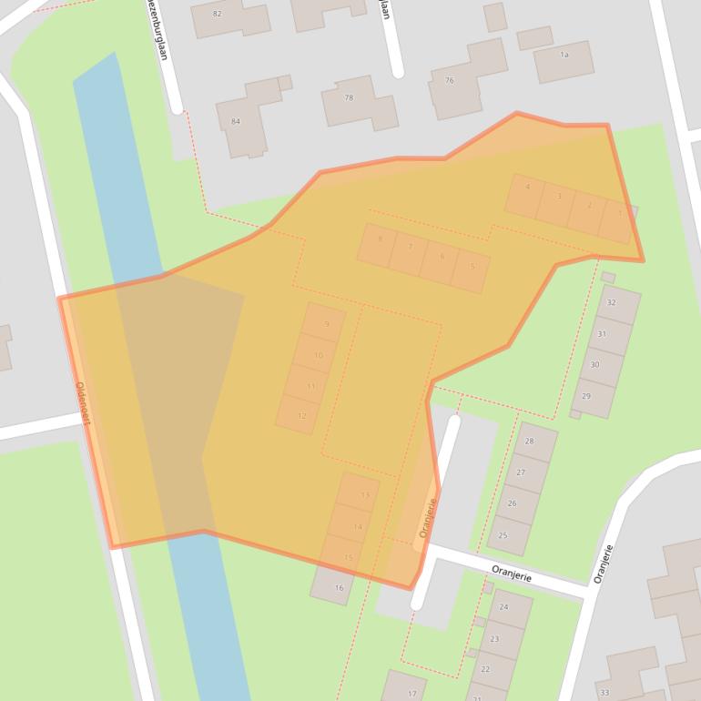 Kaart van postcodegebied 9351HV.