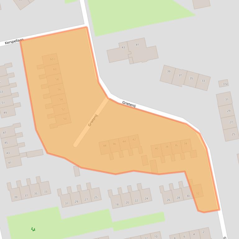 Kaart van postcodegebied 9351JE.