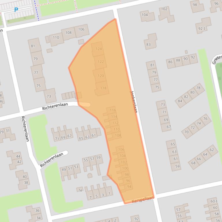 Kaart van postcodegebied 9351JN.