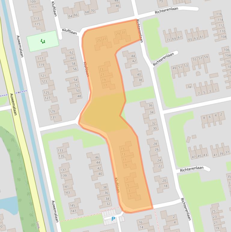 Kaart van postcodegebied 9351JW.