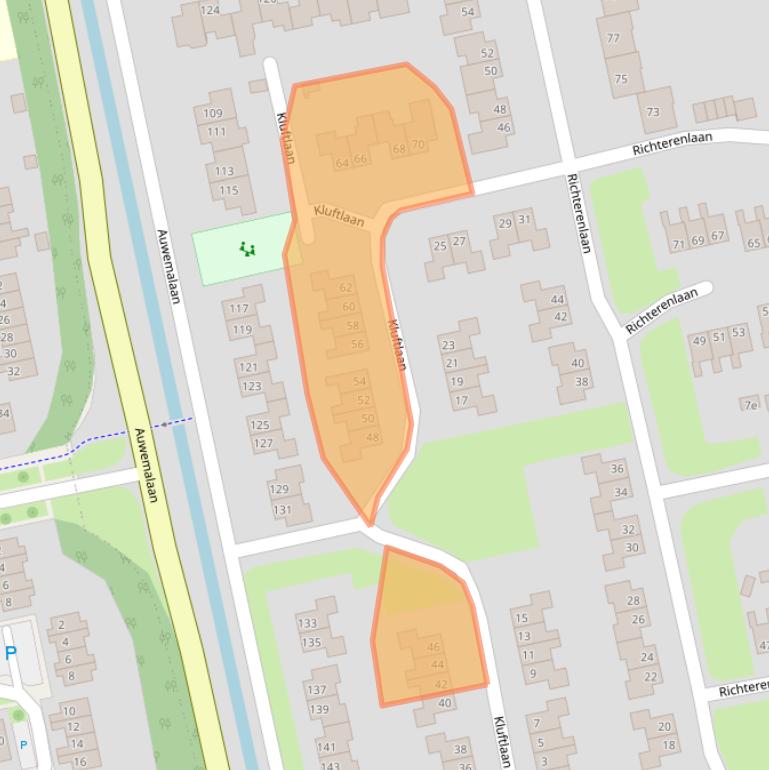 Kaart van postcodegebied 9351JZ.