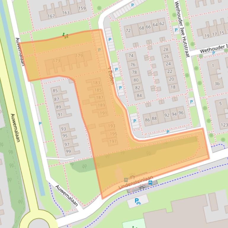 Kaart van postcodegebied 9351LK.