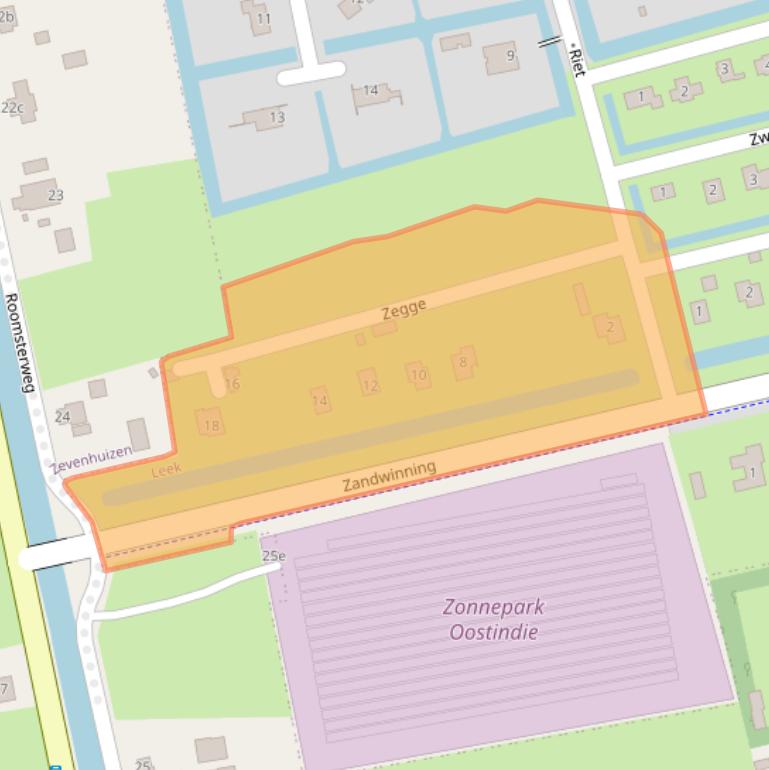 Kaart van postcodegebied 9351MB.