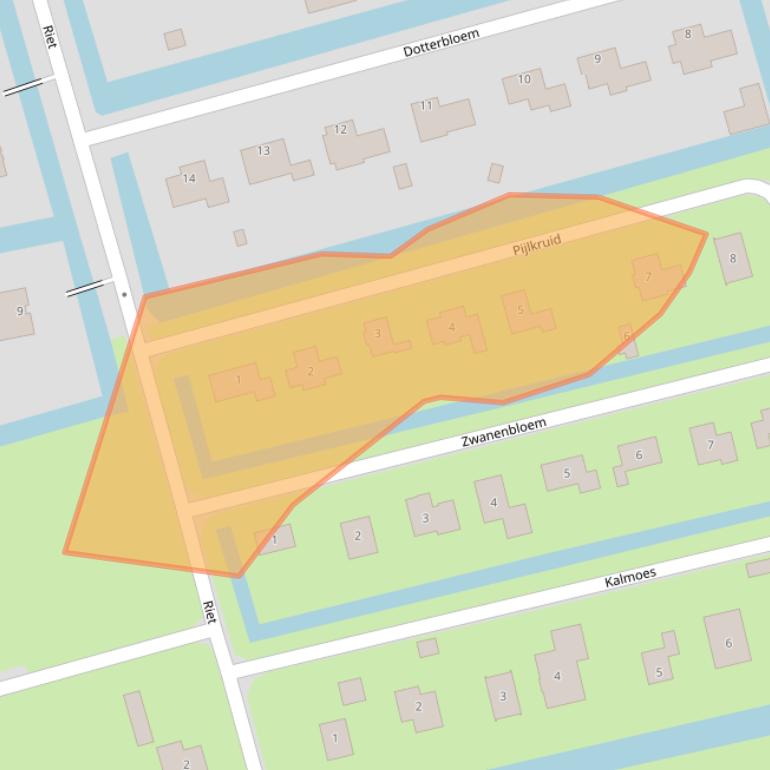 Kaart van postcodegebied 9351MC.