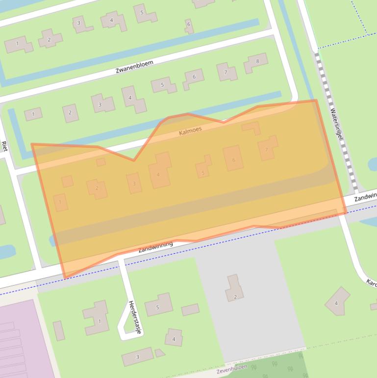 Kaart van postcodegebied 9351ME.