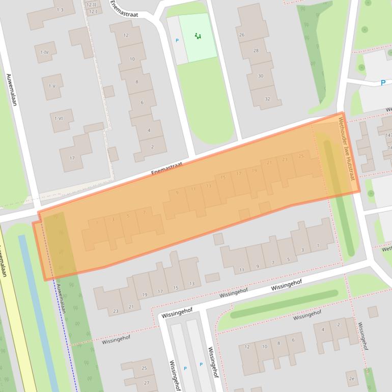 Kaart van postcodegebied 9351MN.