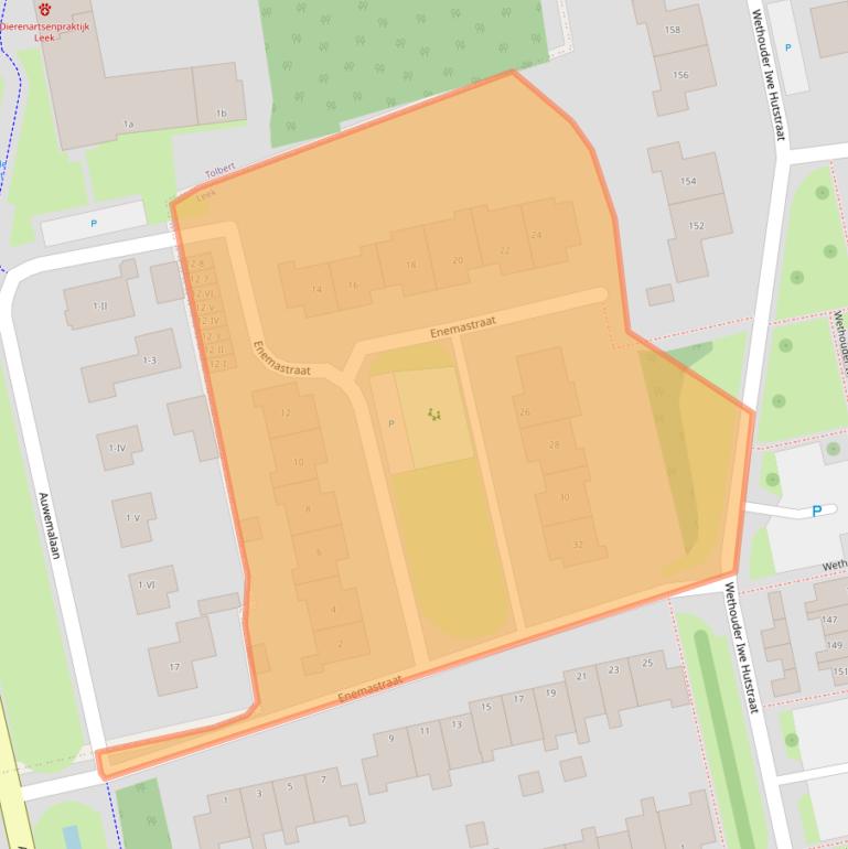 Kaart van postcodegebied 9351MP.