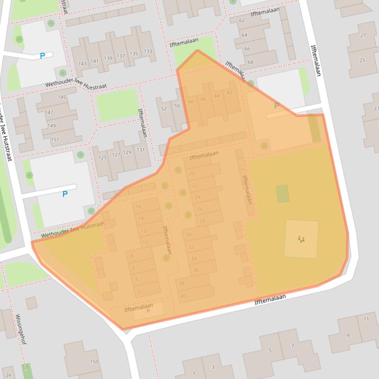 Kaart van postcodegebied 9351NH.