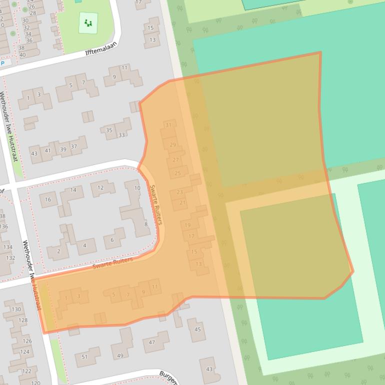 Kaart van postcodegebied 9351NL.