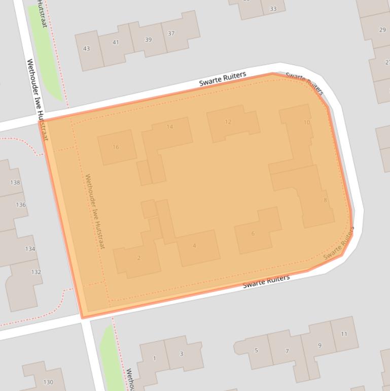 Kaart van postcodegebied 9351NN.