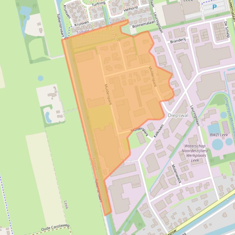 Kaart van postcodegebied 9351NR.