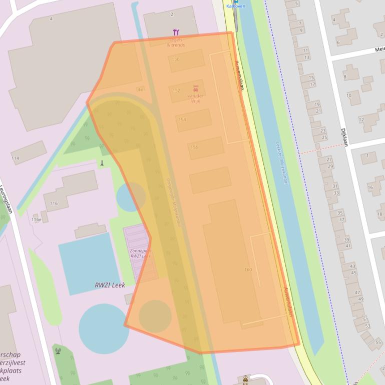 Kaart van postcodegebied 9351NW.