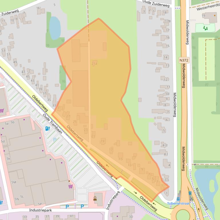 Kaart van postcodegebied 9351PB.