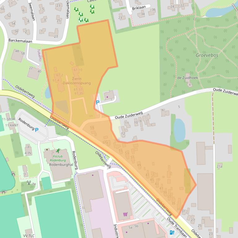 Kaart van postcodegebied 9351PC.