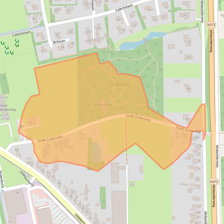 Kaart van postcodegebied 9351PE.