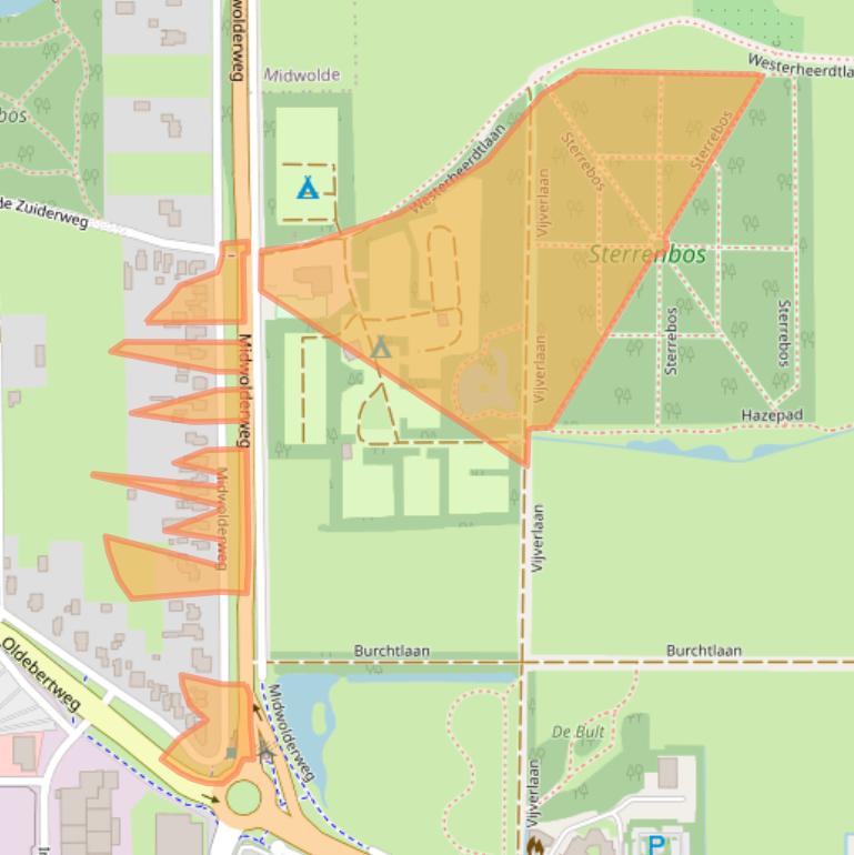 Kaart van postcodegebied 9351PG.