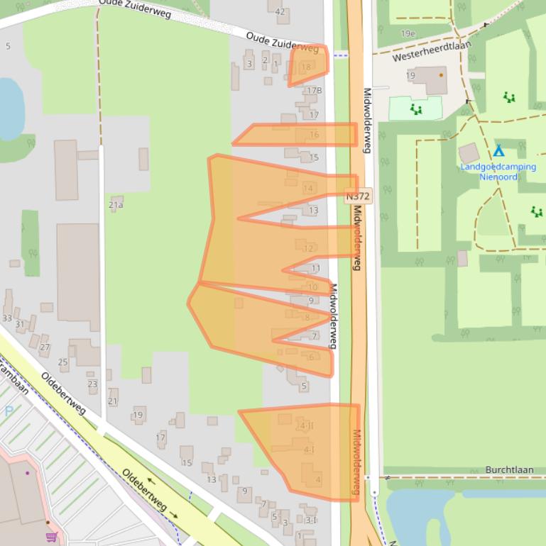 Kaart van postcodegebied 9351PH.