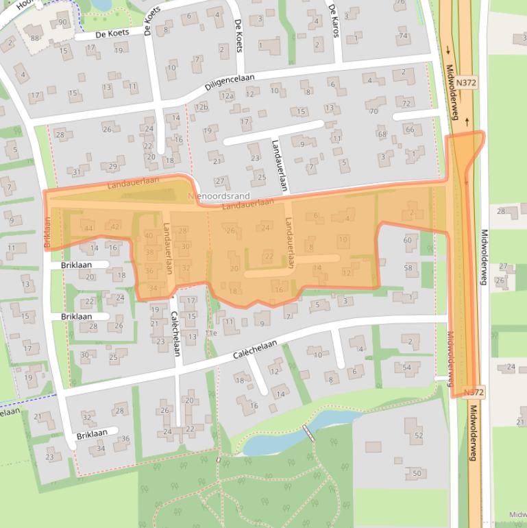 Kaart van postcodegebied 9351PP.