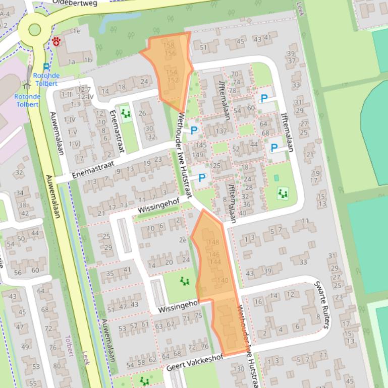 Kaart van postcodegebied 9351RL.