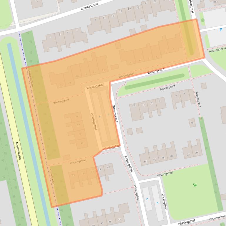 Kaart van postcodegebied 9351RR.