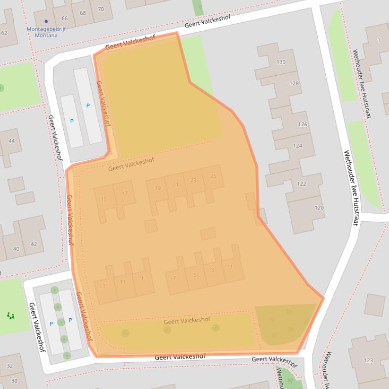 Kaart van postcodegebied 9351RV.