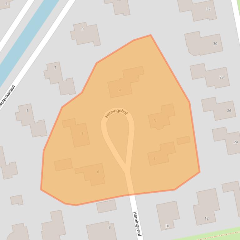 Kaart van postcodegebied 9351SC.