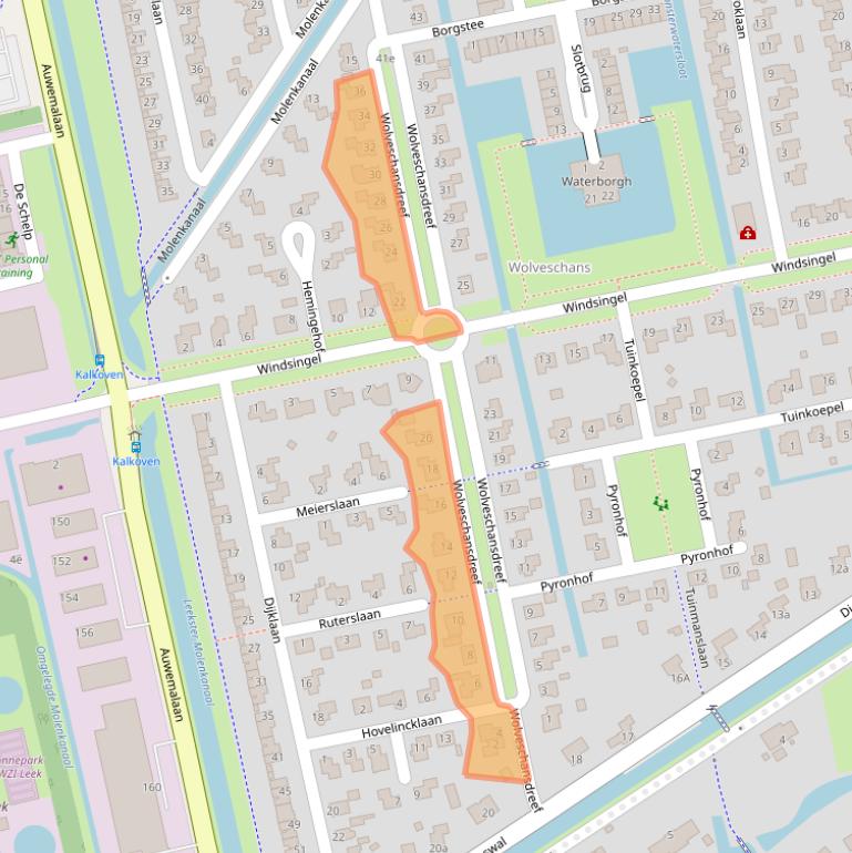 Kaart van postcodegebied 9351SG.